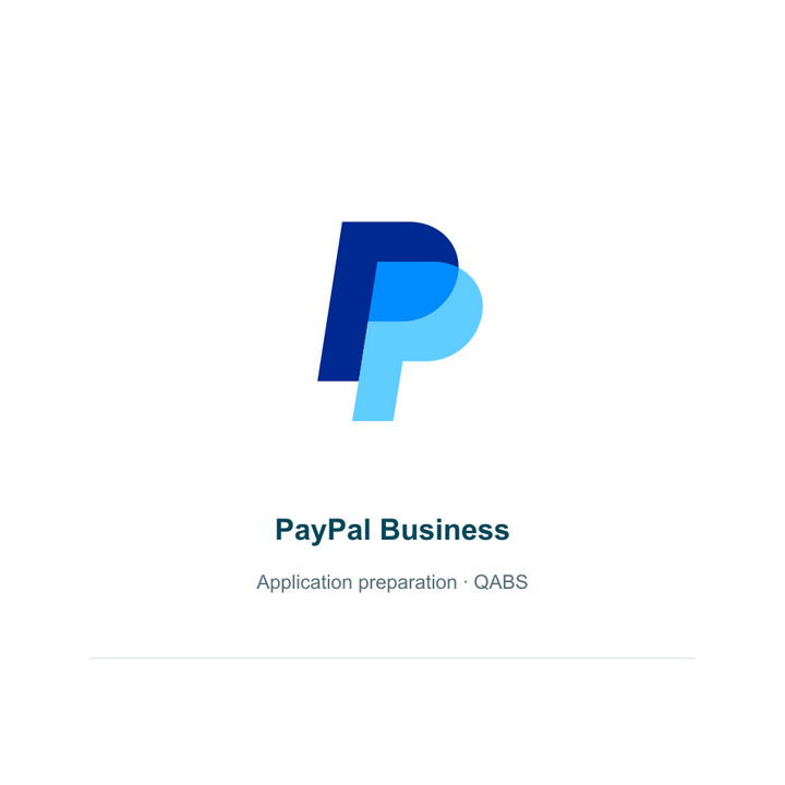 تهيئة طلب PayPal Business