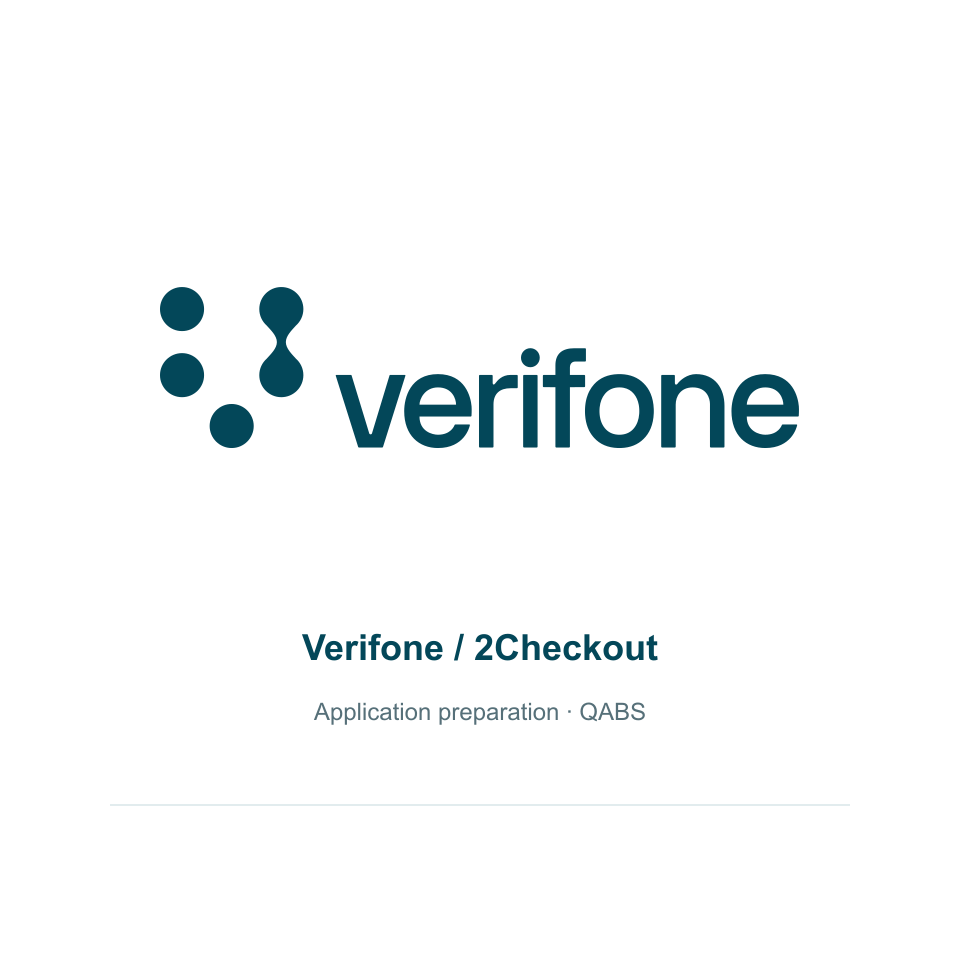 مراجعة وتهيئة طلب Verifone / 2Checkout